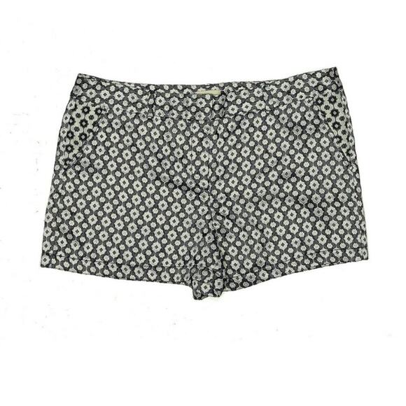 LOFT Pants - Ann Taylor LOFT Jacquard Cotton Tile Riviera Business Casual Shorts, Size 14